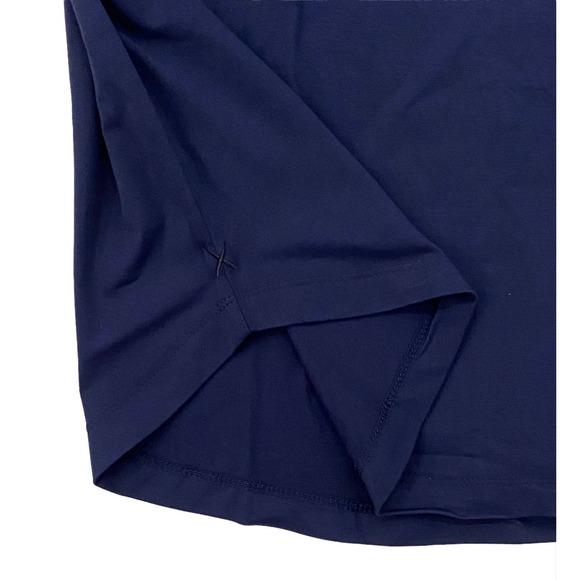 Cuts Clothing Curve Hem Henley Signature Fit PYCA T-Shirt in Pacific Blue (EUC) - Picture 2 of 3